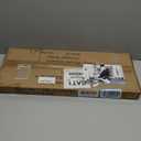 Yusong Small Narrow Side Table for Small Spaces, 17.7" W Slim End Table Magazine Table Nighstand with Storage Holder, Accent Skinny Snack Couch Bedside Table, Gold White, Complete Iron Pipes