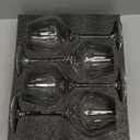 Gusto Nostro Crystal Glasses Set of 4, 22 Oz Long Stem Modern Glasses, Dishwasher Safe, Fancy, Elegant, Large and Tall Glass for Wedding Christmas Anniversary (Crystal Design 3)