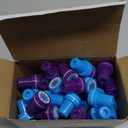 Skylety 60 Pieces Winter Snowflake Stamps for Kids Self Ink Assorted Plastic Snowflake Hand Stampers for Card Making Holiday Winter Wonderland Birthday Party Decorations Supplies(Blue, Purple) (Dark Blue, Light Blue)