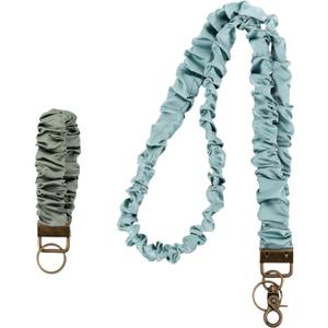 3 x Penitue Stretchy Lanyard & Wrist Strap, Scrunchie Wristlet Keychain Durable Stretchy Key Chain Retractable Lanyard for ID Badges and Stylish Wrist Strap Suitable for Women Nurse Teacher