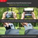 Arzroic RC 2 Protective Sun Hood Kit with Screen Protector & Neck Lanyard for DJI Mini 5 Pro/Avata 360/Mini 4 Pro/Mavic 4 Pro/Flip/Air 3S/Air 3 Accessories