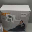 FULOG Electric Wearable Blanket with Foot Pocket, Heated Throw Blankets for Women, Snuggle Shawl Wraps with Sleeves (black)