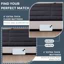 MAXYOYO 6" Extra Thick Floor Futon Mattress, Foldable Japanese Floor Mattress for Adults, Roll Up Tatami Pad for Guest Room, Black, Twin