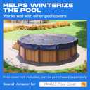 Yankee Pool Leaf Net Cover for 24 Ft. Above-Ground Round Pool - Heavy-Duty 0.15, Net to Protect from Leaves, Debris | Leaf Catcher to Prevent Clogging