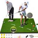 MyVoice Pro Thickened Golf Mat Set - 5x4ft | Premium Indoor/Outdoor Training for Precision Shots | Multiple Turf Options | High-Elastic, Non-Slip Base