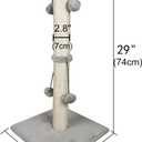 Dimaka 29'' Cat Scratching Post, Natural Sisal Rope Scratcher Post, Kitten Claw Scratch with 4 DanglingToy Balls for Large Cats (Grey)