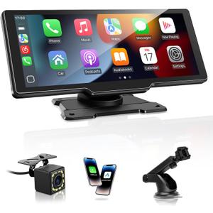Carplay Screen for Car, 10.26" Wireless Car Play Screen Car Stereo with Carplay, Android Auto,1080p Backup Camera,Super Link,GPS for Cars, Trucks, SUVs (10.26inch)