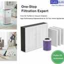 PUREBURG FLT9200 Replacement Filter Set Compatible with GermGuardian AC9200WCA AC9200 Air Purifier Filter H, 2-Pack H13 Activated Carbon Air Clean Dust VOCs