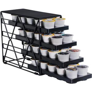 4 Tier Coffee Pod Holder for KCup Organizer Save Space Countertop Kitchen(40 Pods)