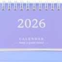 Tofficu 2026 Mini Desk Calendar 5-Pack Small Standing Flip Monthly Planner 3.66X2.95X12.79In Compact Desktop Organizer with Thick Paper for Home and Office