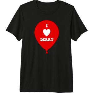 I Love Derry on Red Balloon. I Heart Derry, Maine Premium Tri-Blend T-Shirt