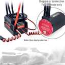 Surpass Hobby 3650 3250KV Brushless Motor and Smart Waterproof 45A ESC Combo for 1/10 RC Off-Road Truck RC CAR