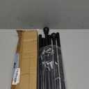 Curtain Rods for Windows 48 to 84-92 inch, 5/8" Matte Black Curtain Rod, Stainless Steel Small Curtain Rods for Bedroom, Living Room,Kitchen,Farmhouse, Outdoor Curtain rod Black