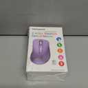 memzuoix 2.4G Wireless Mouse, 1400 DPI Computer Mice with USB Receiver, Portable Wireless USB Mouse Battery Powered Cordless Mice for Laptop, PC, Desktop, 5 Buttons (Lilac)