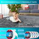 Universal Double Sided Tape Heavy Duty, Instant 15lb Strong Hold multi-role Adhesive Tape As Rug Tape Grippers Carpet Tape Hanging Photo Frame, mirror, Poster Mounting Tape Residue Free 1.2inx22 yd