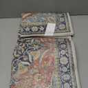 GENIMO Machine Washable Runner Rug 2x5, Rose Blue Vintage Boho Medallion Floral Carpet Runner Rug Non Slip, Ultra-Thin Non-Shedding Rug Runner for Hallway, Kitchen, Entryway, Bedroom, Laundry