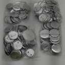200 Sets 58mm/2.25" Button Maker Supplies, Complete DIY Supplies for Custom Buttons & Badges, Metal Covers, Metal Backs& Clear Film for Button Maker Machine, Pin Maker, Badge Button Press