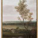 InSimSea Framed Canvas Prints Art Vintage Decor, Rural Scenery Landscape Paintings, Large Prints, Countryside Farmhouse Wall Decorations for Living Room Dining Room Bedroom, 16"x24" (View of the Country)