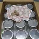 32 oz Mason Jars with Airtight Lids and Bands, 12-Pack with Wide Mouth, Rustic Stickers & Tags, Quart Glass Canning Jars for Pickling, Food Storage, Fermentation,Overnight Oats