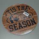 2 x Fall Football Vintage Wooden Hanging Sign Tis The Season Autumn Thanksgiving Wall Door Decor Fall Decorations for Home Office Classroom Party Living Room Porch Indoor Outdoor