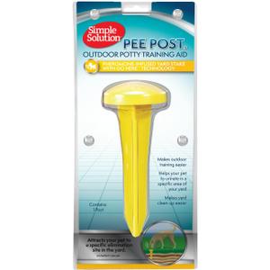Simple Solution Pee Post Outdoor Dog Training Aid, 13-Inch Pheromone Infused Yard Marking Stake for Puppy Potty Training, Housebreaking, Lawn and Garden Dog Pee Attractant, Reusable Potty Helper