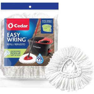 O-Cedar EasyWring Spin Mop Head Replacement | Machine Washable | Reusable | Packaging May Vary, 1 Pack