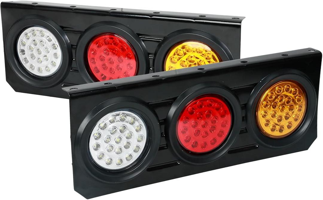 63 LED Trailer Tail Light with Iron Bracket Base Kit