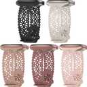 5 Pack Slim Lace Silicone Compatible for Apple Watch Band 38mm 40mm 41mm 42mm 44mm 45mm 46mm 49mm, Thin Hollow-out Breathable Strap for iWatch Ultra 3 2 1 Series 11/10/9/8/7/SE/6/5/4/3/Women Men (Black/Starlight/Smoke Violet/Milk Tea/Sand Pink)