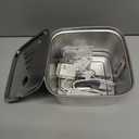 Stainless Steel Cat Water Fountain, 101oz/3L Automatic Pet Water Fountain, Dog Water Fountain with Replacement Filters for Cats, Small Dogs (2 Filters and 2 Sponges)