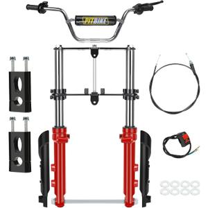 Mini Bike Front Forks Suspension Kit Replacement for Monster Mega Moto 80cc 105cc Motovox MBX10 MBX11 Coleman CT100U Baja Doodlebug GMB100 TrailMaster Storm 200 Parts 7/8 Handlebar