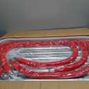 VEVOR Stanchions and Velvet Ropes 8Pcs, Hollow Base with Stainless Steel Post, 4 Red Velvet Ropes and Posts, Crowd Control Barriers Silver Stanchions, Red Carpet Runner Poles for Party Supplies