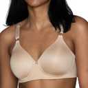 Vanity Fair Women's Full Coverage Beauty Back Smoothing Bra, 4-Way Stretch Fabric, Lightly Lined Cups up to DD