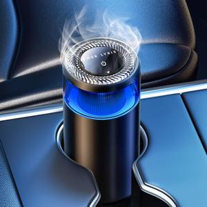 Smart Car Air Fresheners, Ambient Light & Mist Fragrance, Auto On/Off Car Air Freshener Diffuser, Adjustable Intensity, Premium Scents Refill, Lasts 1000 Times, Built-in Battery, Fanaticism