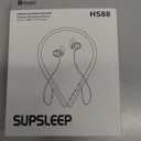 Hmusic HS88 Sleep Earbuds for Side Sleepers  Ultra-Thin Silicone Neckband Headphones, 30dB Noise Isolation, 12H Battery Life with Sleep Timer, Secure Fit for Yoga, Travel, Audiobooks & Meditation (Black)