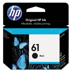 HP 61 Black Noir Ink Cartridge | Works with Printer Series: DeskJet 1000, 1010, 1050, 1510, 2050, 2510, 2540, 3000, 3050, 3510; ENVY 4500, 5530; OfficeJet 2620, 4630 | Eligible for Instant Ink | CH561WN