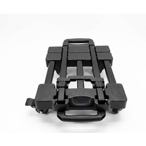 KEDSUM Folding Hand Truck with 6 Wheels Collapsible Dolly Cart with Wheels, Thickened Upgraded Steel Trolley Cart for Easy Moving, No-Assembly, with Straps
