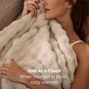 Bedsure 3D Fleece Bubble Blanket for Couch - GentleSoft Beige Throw Blanket for Sofa Bed Room Decor - Luxury Soft Cozy Gifts for Women, Lightweight, All Seasons, Beige, 50" x 60"