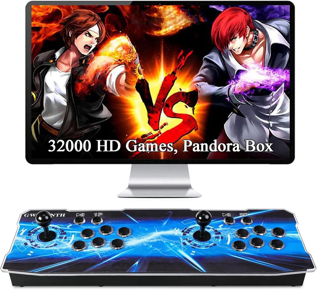 GWALSNTH 32000 in 1 Pandora Box 60S Arcade Games Console, Plug and Play Video Game,1280X720 Display,Search/Save/Hide/ Pause,1-4 Players, 25 X 9.8 X 2 Inches
