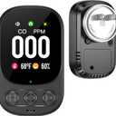 Carbon Monoxide Detectors Plug in, 3-in-1 CO Detector with Temp/Hum Sensor, Portable Travel Carbon Monoxide Alarm with 85dB Alarm, Real-Time CO Monitor Easy to Read & Install (Black-1 Pack)