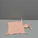 ZIGJOY Bunny Lovey Muslin Cotton Baby Security Blanket Soft Breathable Lovies for Babies Gifts for Newborn Infant Toddler Boys and Girls, Pink