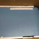 Overbed Table Adjustable Height 30"-43", Rolling Laptop Desk with Wheels, Tilt Split Top Over Bed Table for Hospital, Home, or Bedroom Use, Portable Bedside Table Stand (Tiltable Top, Blue), 28" x 16" x 29.9"-43.3"