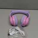 iClever Cat Ear Kids Bluetooth Headphones, LED Lights Up, 74/85dBA Volume Limited, 50H Playtime,Bluetooth 5.2, USB C, Kids Headphones Wireless for Travel iPad Tablet, Meow Macaron-Gradient Pink