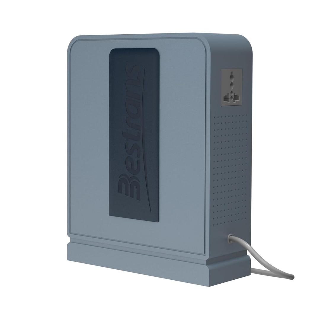 2000W Step Up Transformer 110v to 220v Converter, Heavy Duty Voltage Converter 110v-120v to 220v-240v with Dual Outlets, Overload Protection & Ultra-Quiet for Home Appliances, Grey Blue