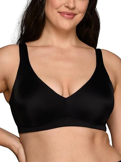 Vanity Fair Women's Beauty Back Smoothing Wireless Bra, Comfort and Support, Black, XL