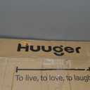 Huuger LED TV Stand for Bedroom, 47 Inch Dresser TV Stand for 43, 50, 55 Inch TV, Black TV Stand with Storage, Entertainment Center with Power Outlets, 6 Drawer Fabric Dresser for Living Room