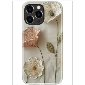 for iPhone 15 Pro Case, Wireless Charging Compatible,Dual-Layer Protection with Stylish Wildflower Design, Soft Silicone + Hard Shell, Cute Phone Cover for Women - Ethereal Wire Florals