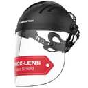 ARCCAPTAIN Face Shield for Grinding and Cutting, Full Face Impact Resistant Mask with Adjustable Ratcheting Headgear, Polycarbonate Visor, ANSI Z87.1 Certified for Industrial Work, 1 Count