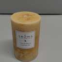 Aroma Naturals Ginger and Clove Essential Oil Beige Scented Pillar Candle, Earth, 2.5 inch x 4 inch