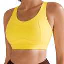 RUNNING GIRL High Impact Sports Bras for Women,Racerback Running Bra Workout Crop Tank Tops Longline Sports Bra Push up, Size L