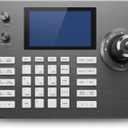 Hsility PTZ Controller Camera Controller POE Network 4D Joystick Decoding Keyboard Indoor with 5 Inch LCD Screen, 480p
